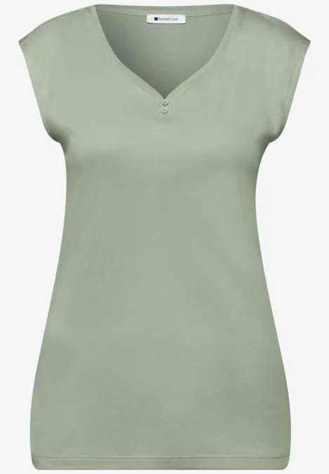 Shirt met knoopdetail mint leaf