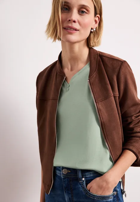 Shirt met knoopdetail mint leaf