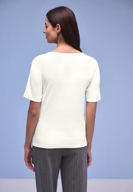 Shirt met knoopdetail off white