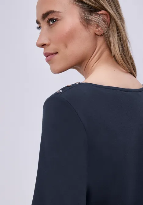 Shirt mit Knopfdetail shadowed navy Shirt mit Knopfdetail shadowed navy