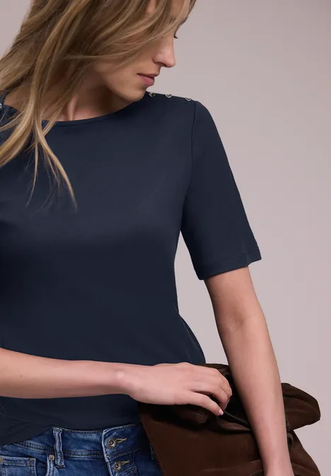 Shirt mit Knopfdetail shadowed navy Shirt mit Knopfdetail shadowed navy