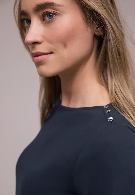 Shirt mit Knopfdetail shadowed navy Shirt mit Knopfdetail shadowed navy