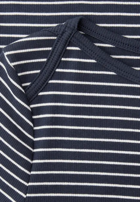 Gestreiftes Basic Shirt shadowed navy