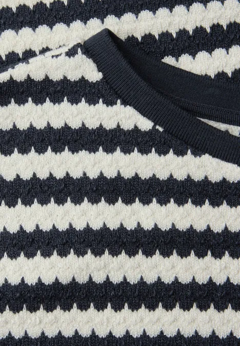 Dropped Shoulder Shirt mit Streifen shadowed navy