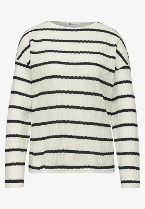 Langarm Shirt im Strick-Look shadowed navy