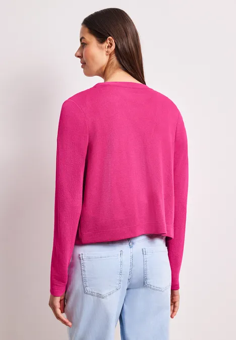 Veste à manches longues, coupe ouverte magenta dream