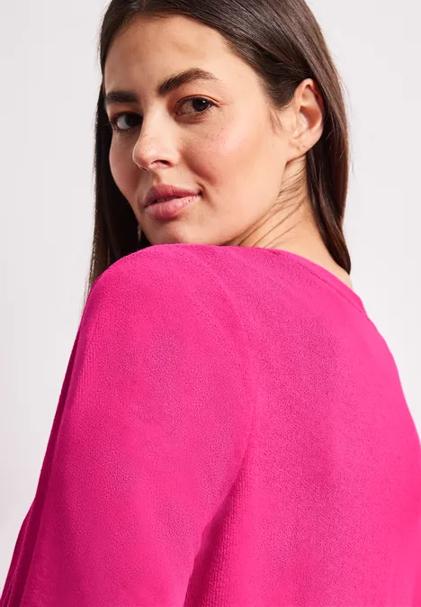 Veste à manches longues, coupe ouverte magenta dream