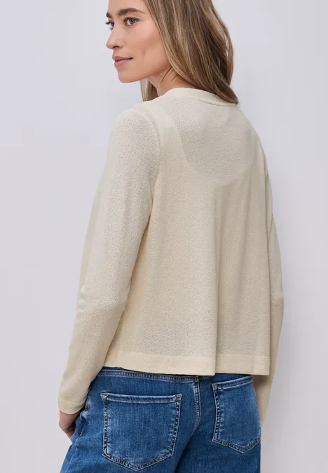 Veste à manches longues, coupe ouverte smoke beige