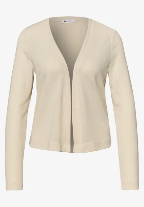 Veste à manches longues, coupe ouverte smoke beige