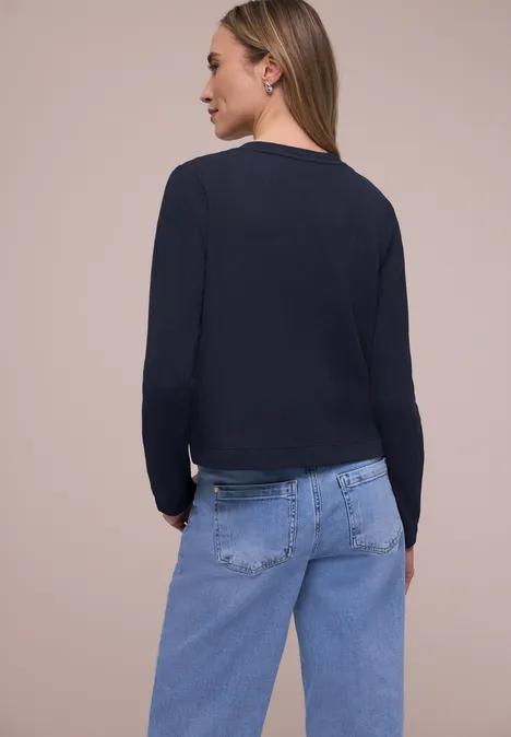 Langarm Jacke in offener Passform shadowed navy Langarm Jacke in offener Passform shadowed navy