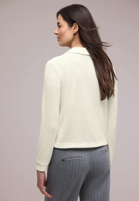 Jas in effen kleur off white Jas in effen kleur off white