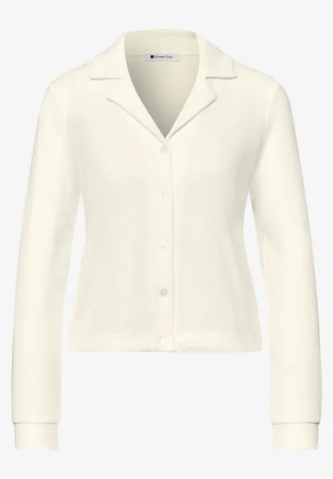 Jas in effen kleur off white Jas in effen kleur off white