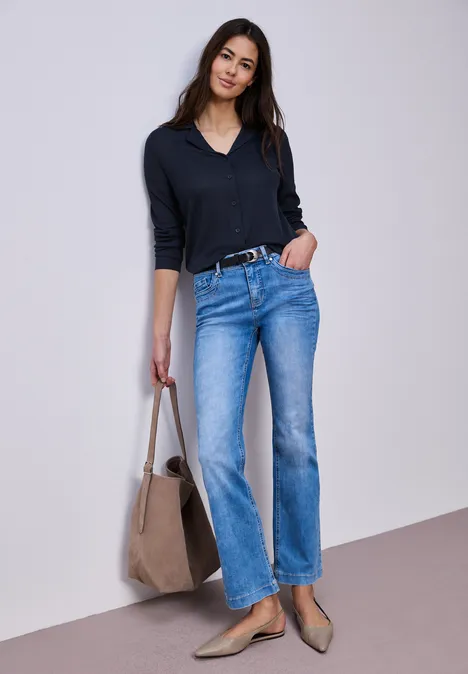 Jas in effen kleur shadowed navy Jas in effen kleur shadowed navy