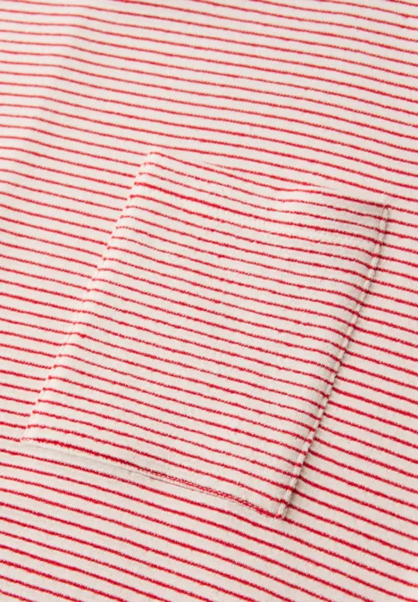 Kurzarmshirt mit Strukturstreifen salsa red Kurzarmshirt mit Strukturstreifen salsa red