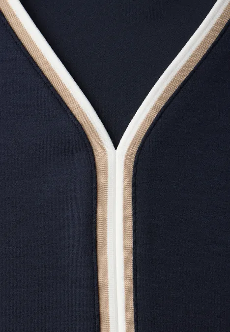 Koszulka z rękawem 3/4 z kontrastowymi detalami shadowed navy