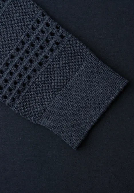 T-shirt à manches ajourées shadowed navy