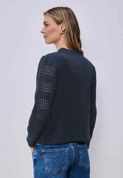 Langarm Jacke im Silk-Look shadowed navy