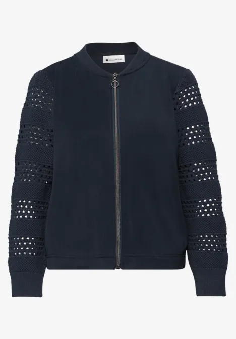 Langarm Jacke im Silk-Look shadowed navy