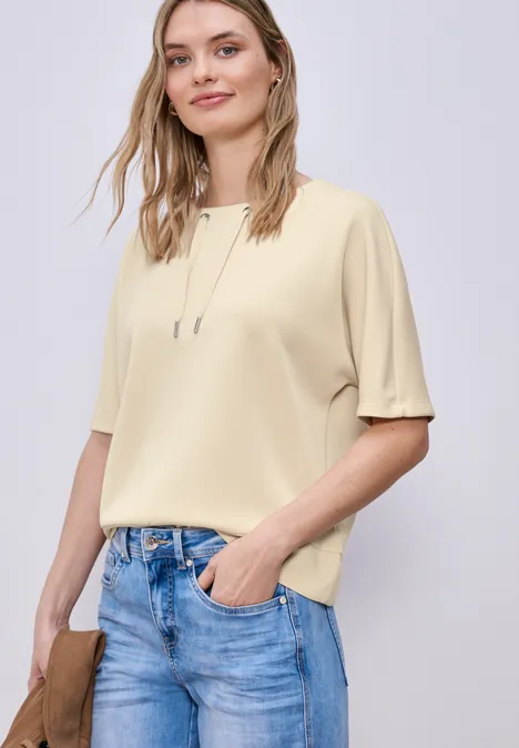 Chemise en soie smoke beige