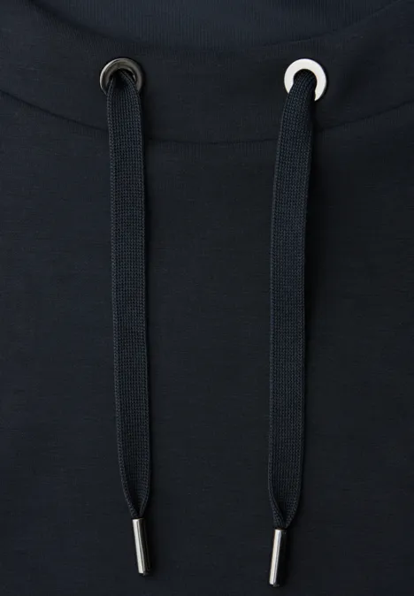 Koszulka Silk-Look shadowed navy