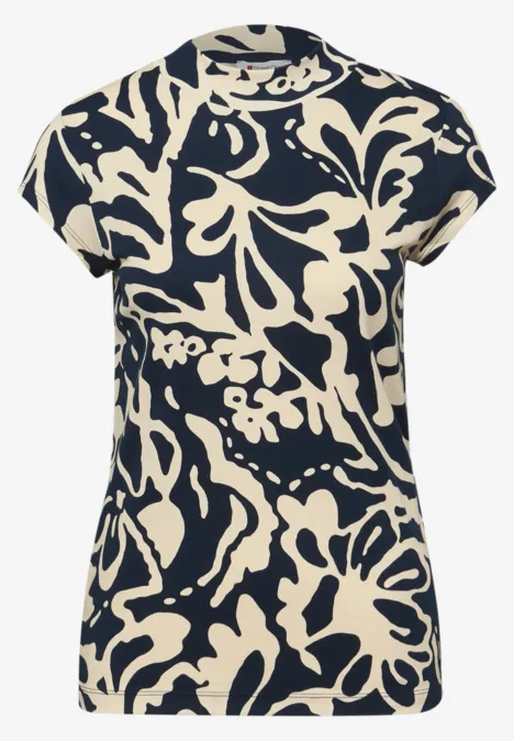 T-shirt de base à motifs shadowed navy