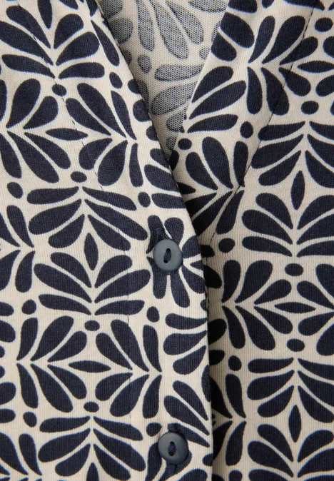 Shirt met een blouse-look shadowed navy