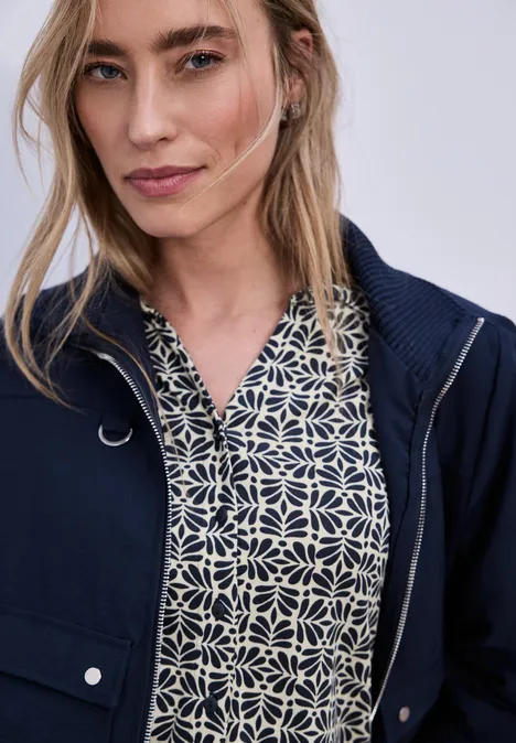 Shirt met een blouse-look shadowed navy