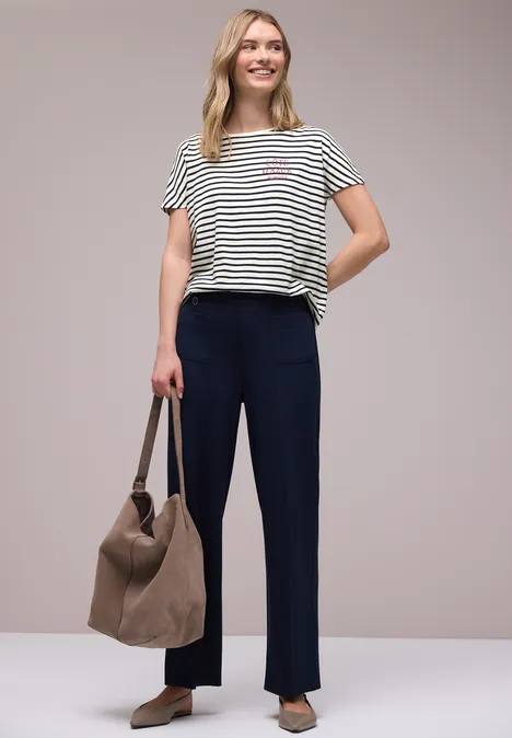 Gestreept shirt shadowed navy