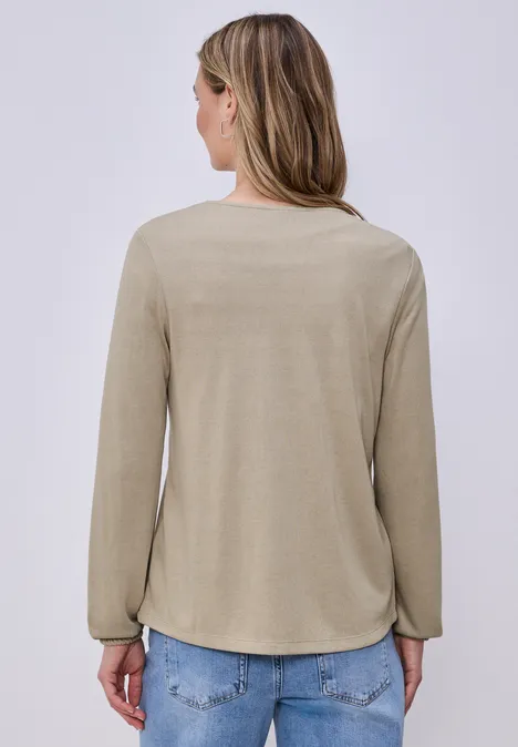 Veste à manches longues, coupe ouverte timeless beige