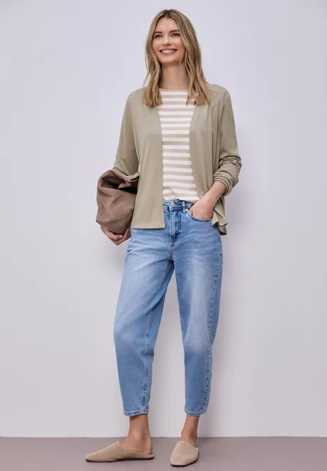 Veste à manches longues, coupe ouverte timeless beige