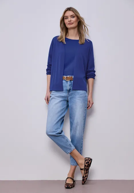 Veste à manches longues, coupe ouverte amparo blue