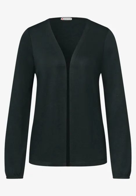 Langarm Jacke in offener Passform deep bound green