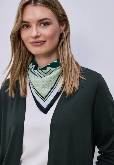 Langarm Jacke in offener Passform deep bound green