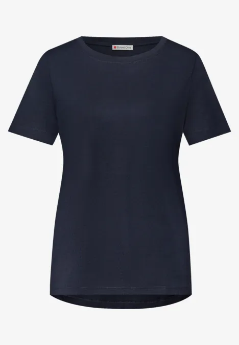 T-shirt long shadowed navy