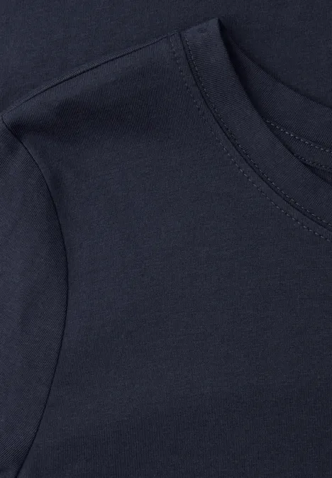 T-shirt long shadowed navy