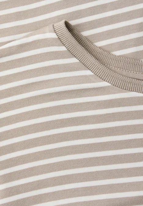 Koszula w paski timeless beige