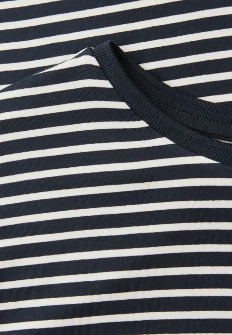 Dropped Shoulder Shirt mit Streifen shadowed navy