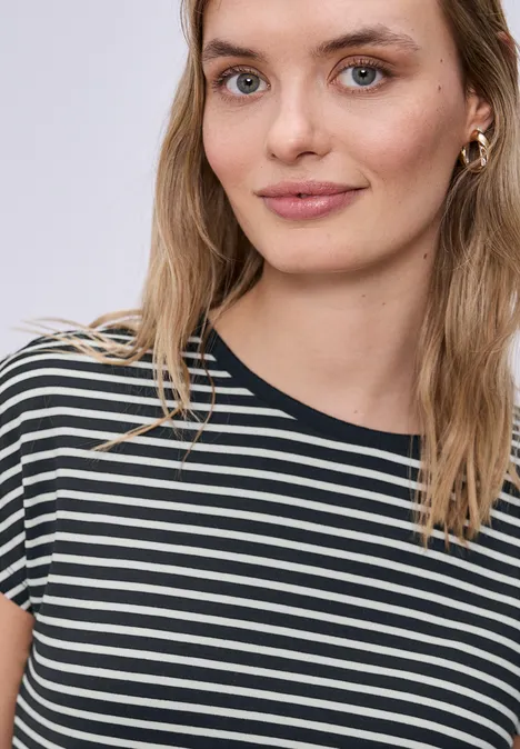 Dropped Shoulder Shirt mit Streifen shadowed navy