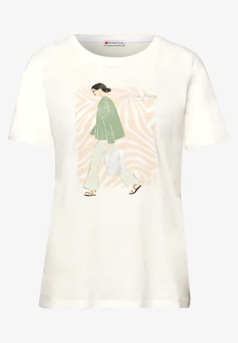 T-shirt avec Partprint off white