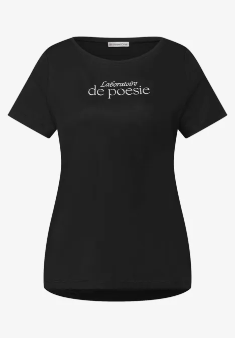 T-shirt avec wording Black