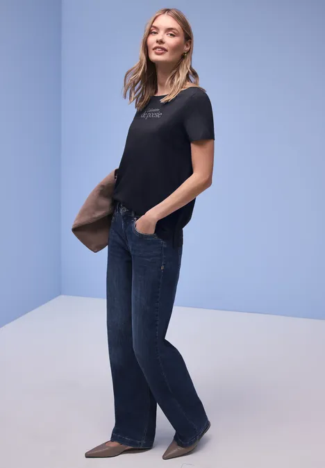 T-shirt avec wording shadowed navy