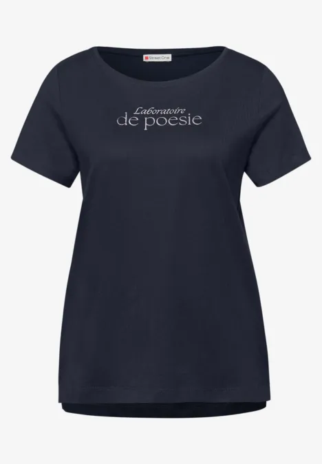 T-shirt avec wording shadowed navy