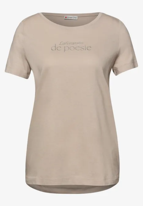 Shirt met tekst clay sand