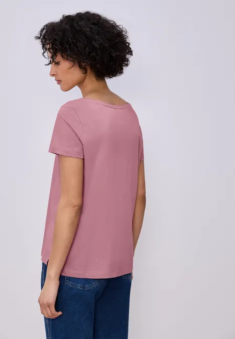 Shirt met tekst clouded blush