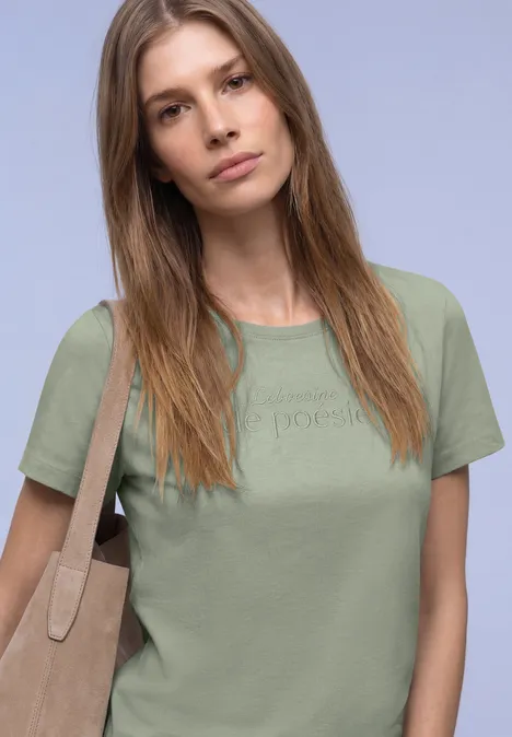 Shirt met tekst mint leaf