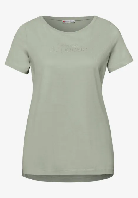 Shirt met tekst mint leaf