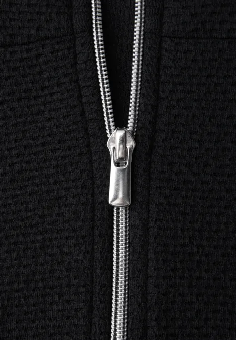 Langarm Jacke mit Turtle Neck Black