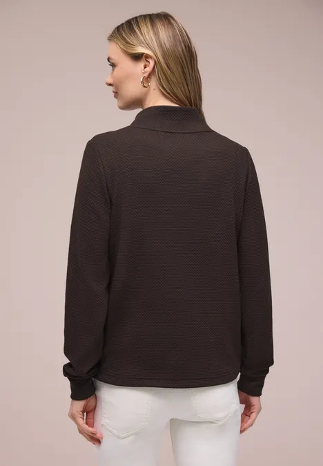Langarm Jacke mit Turtle Neck espresso brown