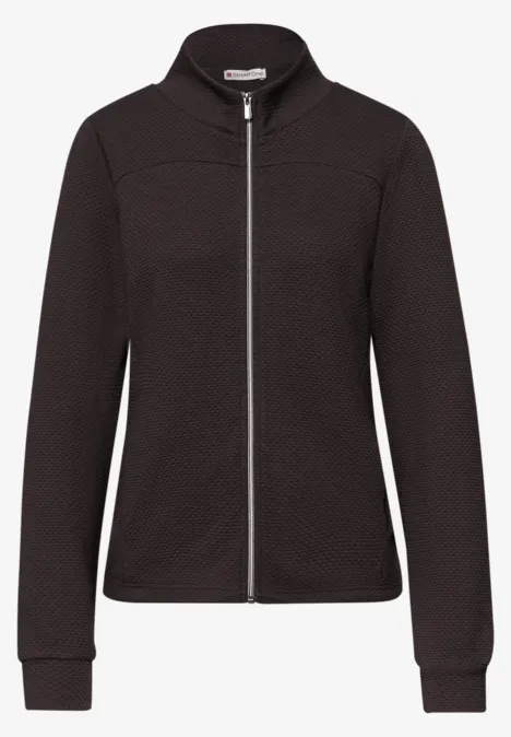 Langarm Jacke mit Turtle Neck espresso brown