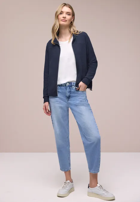 Langarm Jacke mit Turtle Neck shadowed navy